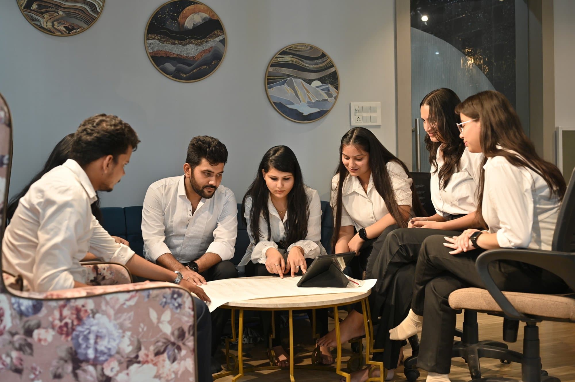 The MS Interio team at work